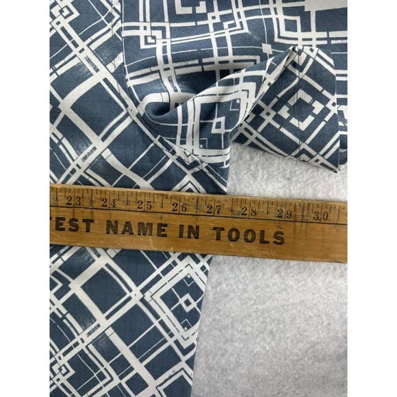 Tommy Bahama Mens Sz XXL Shirt 100% Silk Art Deco Retro Camp Shirt Antique Blue - Picture 11 of 16